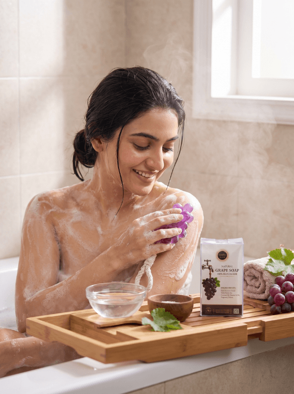 Grapes Soap | Brown Natural Grape Bath Soap - Image 3